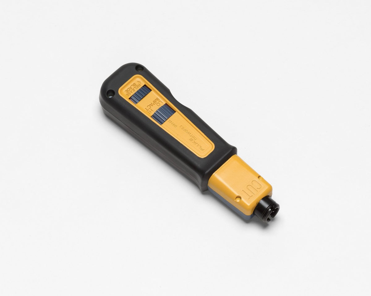 Dispositif de poinçonnage à percussion Fluke Networks 10061810 D914S doté de lame de coupe EverSharp 66/110, jaune, bleu, noir