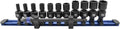 Astro Tools 78111 Ensemble de 12 douilles à impact magnétiques universelles 6 pans, entraînement carré et hexagonal 1/4", destiné à clés à chocs et tournevis