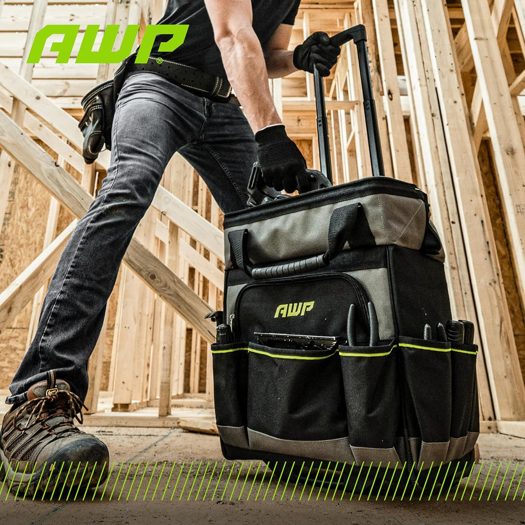 Sacs à équipements AWP, sac à équipements haut de gamme, noir, sac fourre-tout durable, destiné à professionnels et entrepreneurs