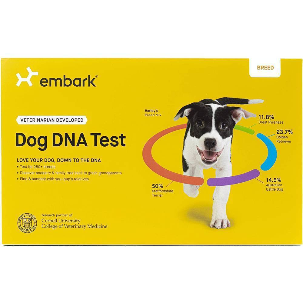 Test ADN destiné à chien Embark, kit d'identification de race
