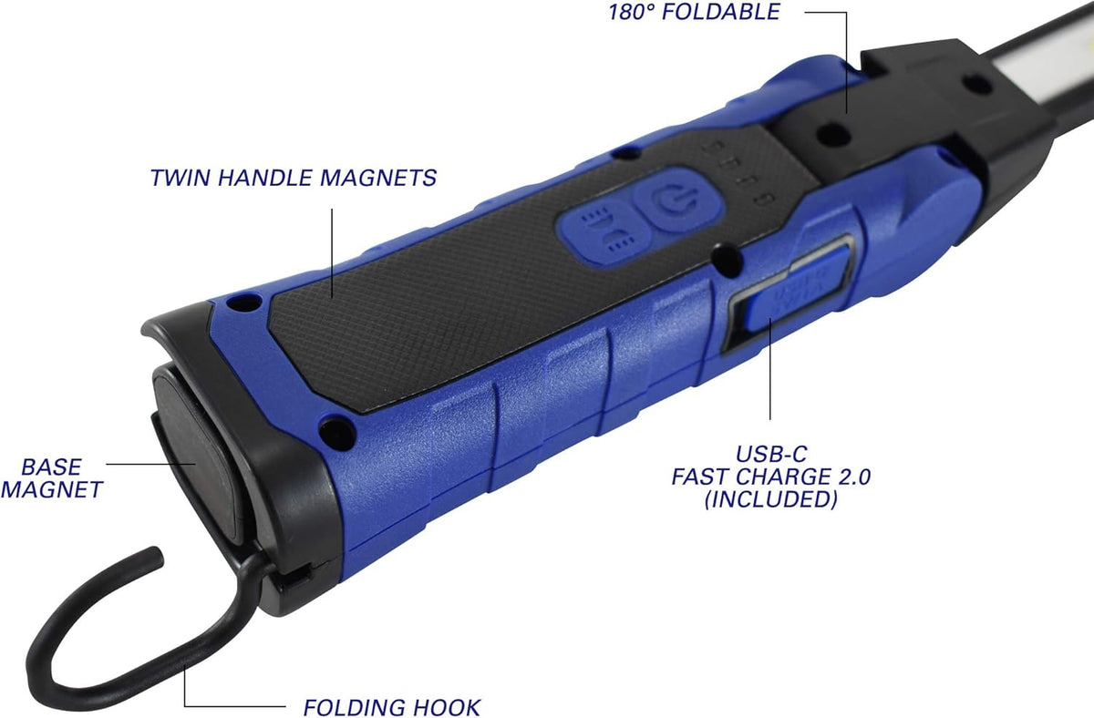 Lampe torche LED double face pliable Astro Tool 52SLC 500x2 lumens doté de chargeur sans fil