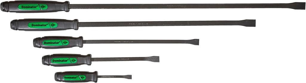 Ensemble pour barres de levier Mayhew Tools 61366GN Dominator, barres de levier courbes de 8, 12, 17, 25 et 31 pouces, vertes