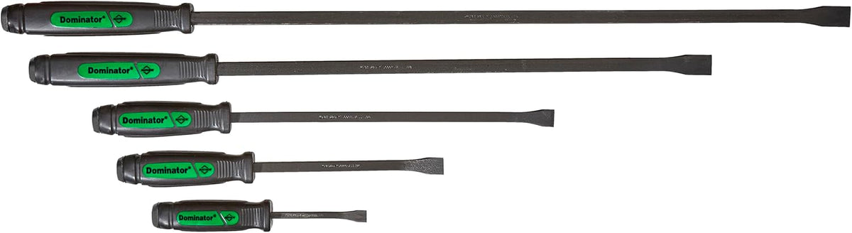 Ensemble pour barres de levier Mayhew Tools 61366GN Dominator, barres de levier courbes de 8, 12, 17, 25 et 31 pouces, vertes