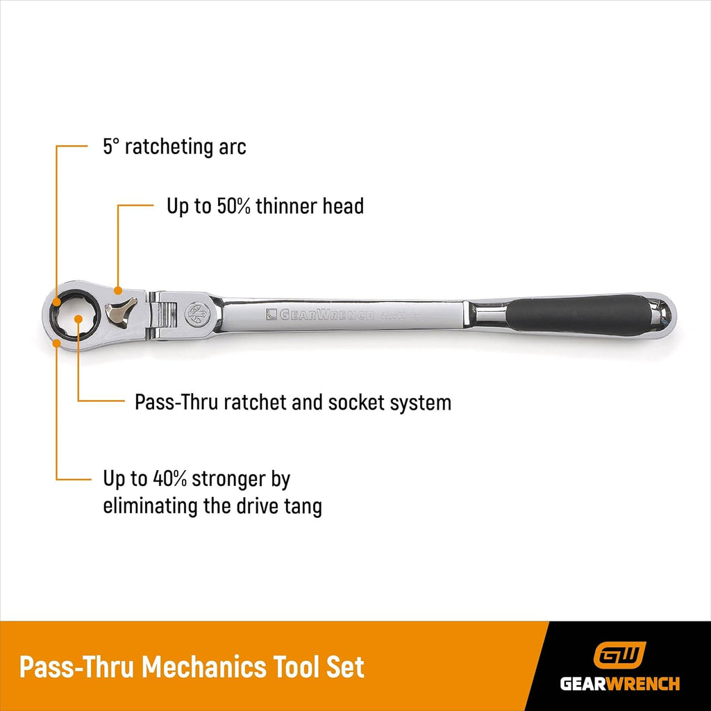 Ensemble d'équipements de mécanicien GEARWRENCH 23 pièces, entraînement 3/8 Pass-Thru™, 6 pans, standard SAE/métrique | 893823