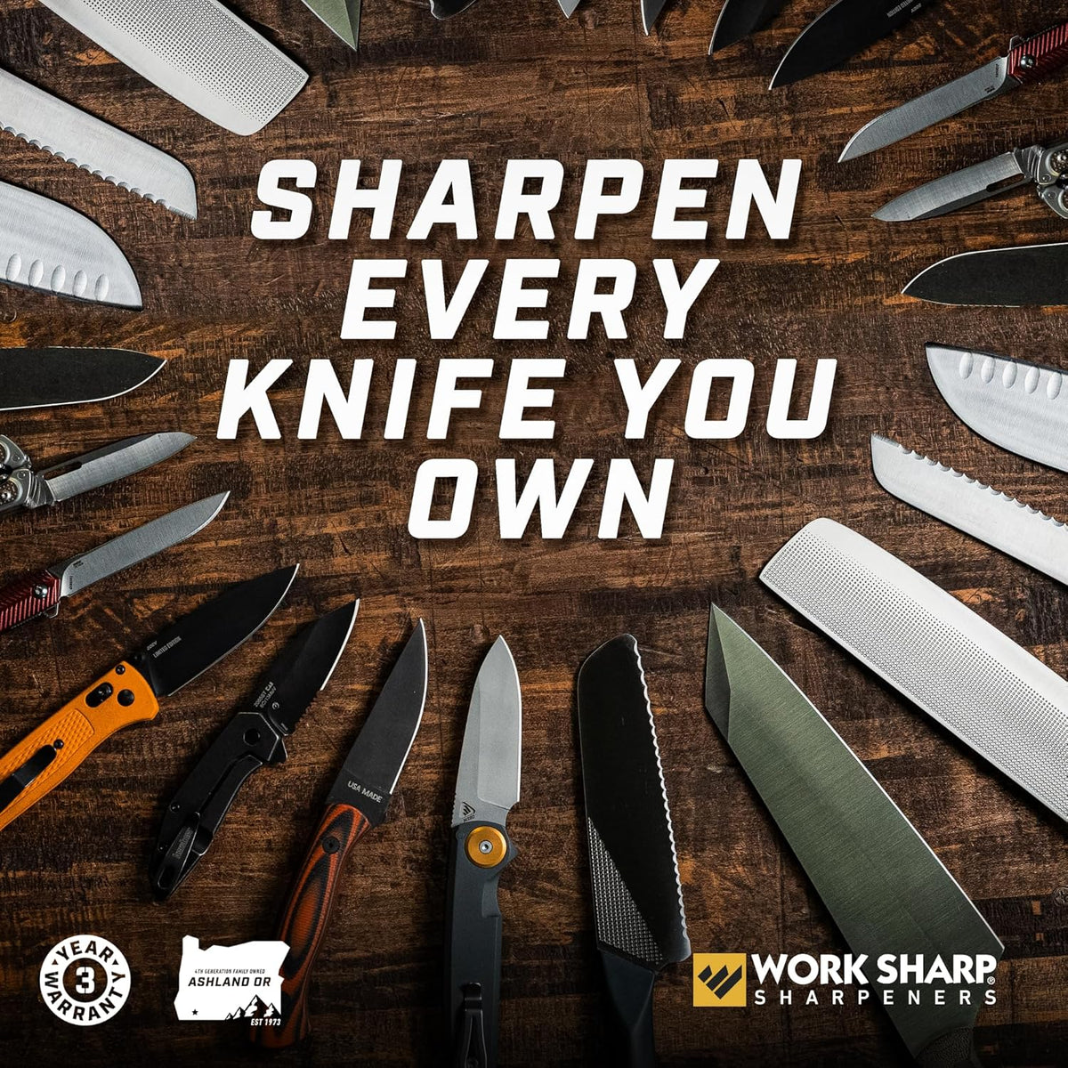 Affûteur de couteaux et d'équipements Work Sharp doté de courroies de rechange supplémentaires