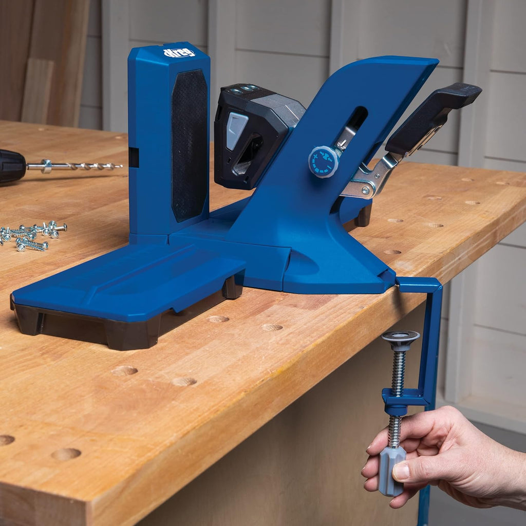 Gabarit de perçage Kreg Tool KPHJ720PRO 720PRO - Serrage et réglage faciles - Vis de perçage Kreg robustes incluses - destiné à matériaux de 12,7 à 38,1 mm d'épaisseur