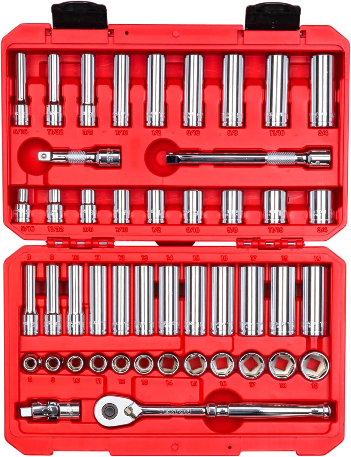 Ensemble de 46 douilles et cliquet TEKTON à entraînement 6 pans (8-19 mm), 3/8 po | SKT15301
