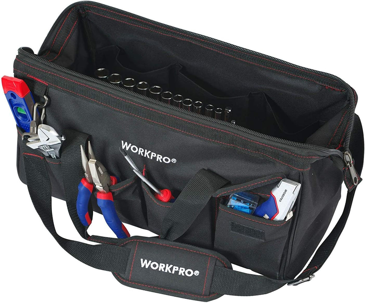 Mallette d'équipements de réparation domestique WORKPRO 322 pièces doté de sac de transport - équipements à main de base destiné à la maison