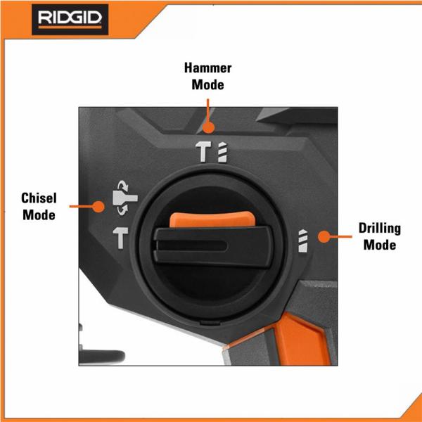 Marteau perforateur SDS-Plus sans fil RIDGID OCTANE 18 V (outil seul) R86711B – sélection pratique
