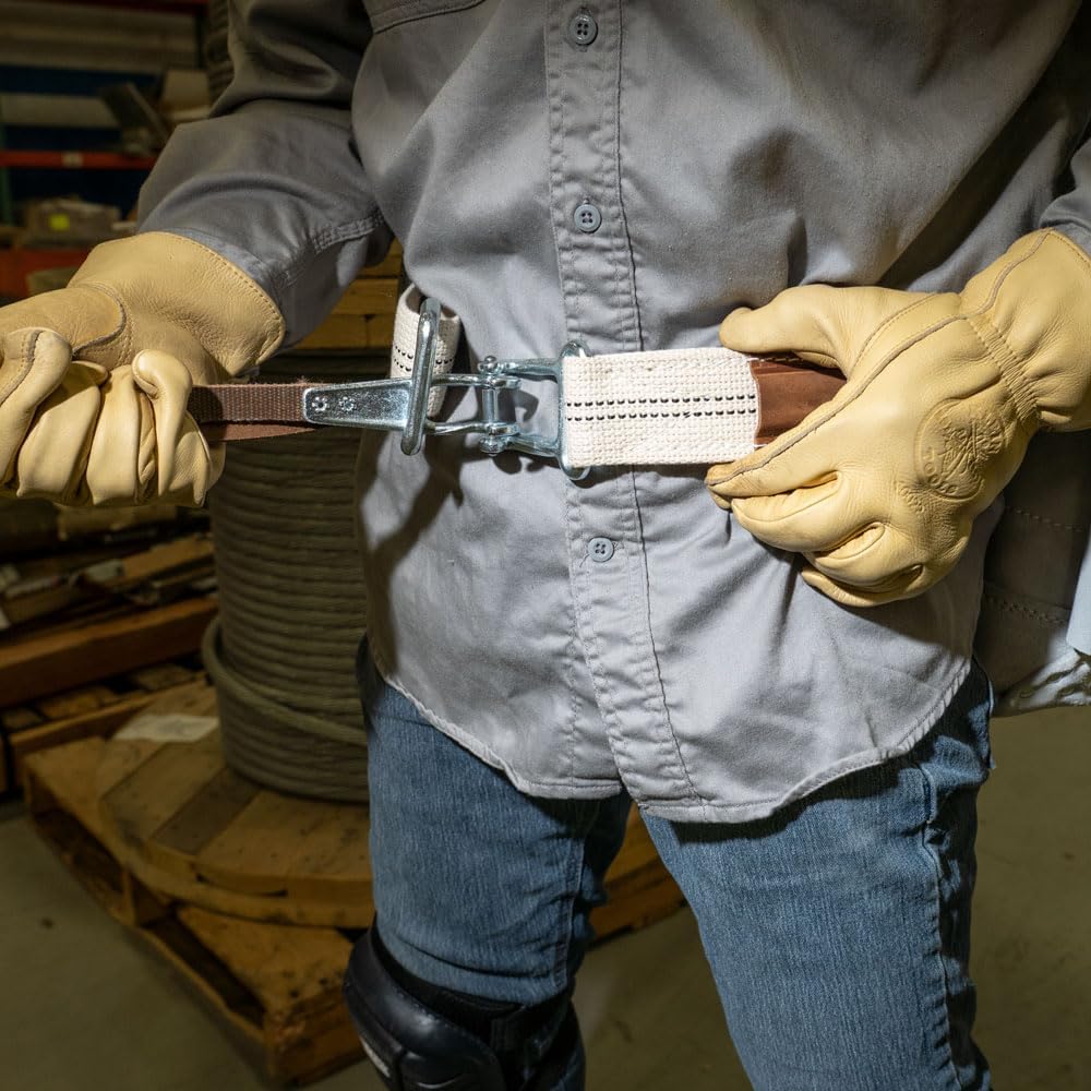 Ceinture porte-équipements Klein Tools 5425M, ceinture de travail en coton/polyester, boucle à dégagement rapide destiné à ferrailleurs, ouvriers du bâtiment, charpentiers, menuisiers, électriciens, taille M
