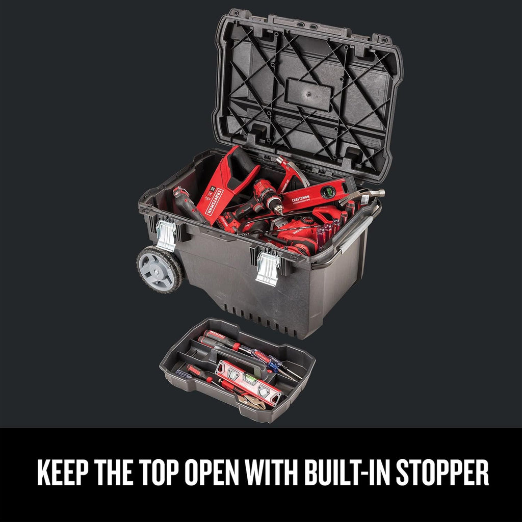 Coffret à outils roulante CRAFTSMAN 29 po avec roues, noire, en plastique, verrouillable (CMST24800)