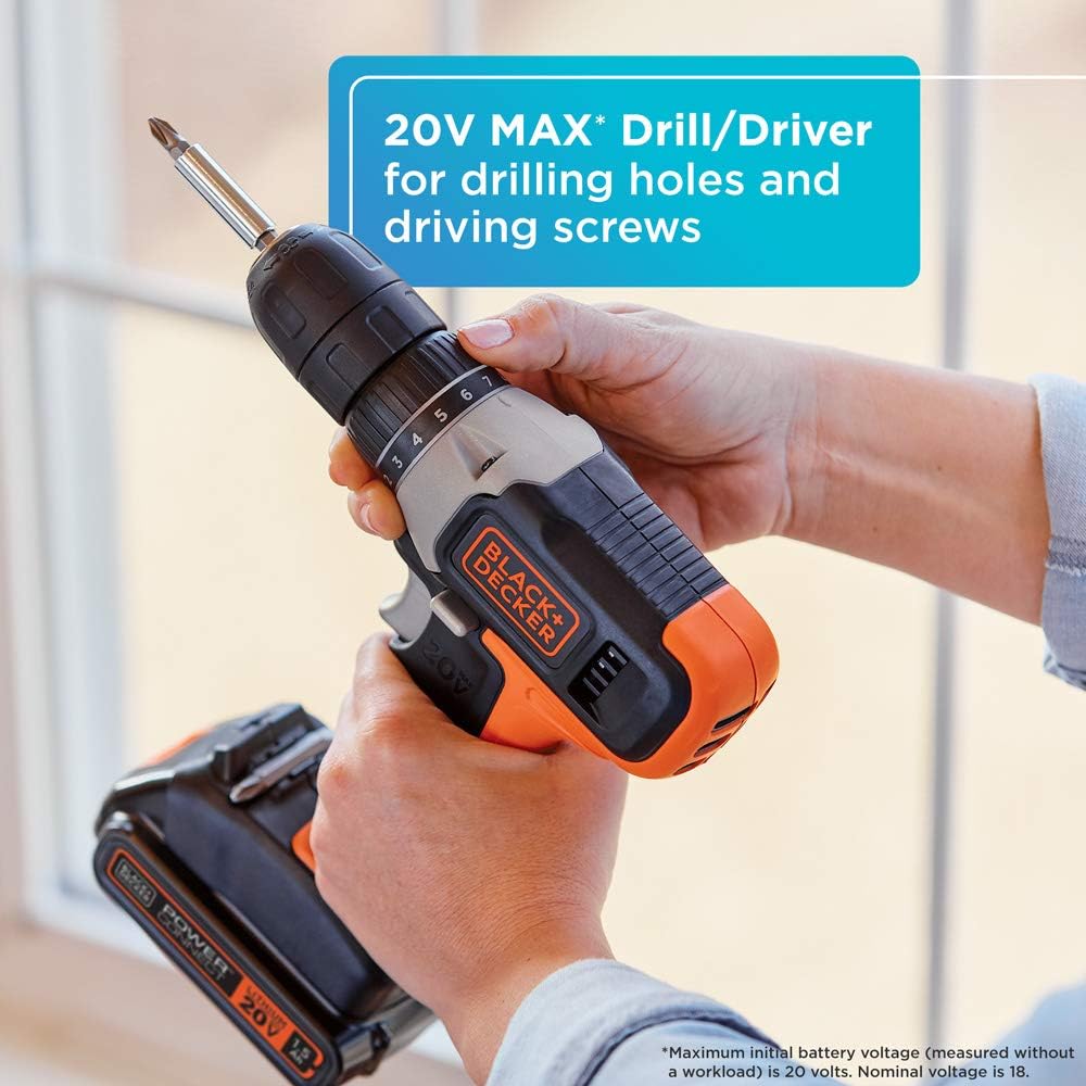 Beyond by BLACK+DECKER ensemble d'équipements destiné à la maison doté de perceuse/visseuse 20V MAX, 83 pièces (BDPK70284C1AEV)