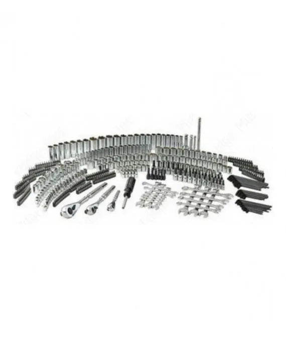 Ensemble d'équipements de mécanicien Craftsman 450 pièces, comprenant une clé à cliquet, des douilles et des clés à main.