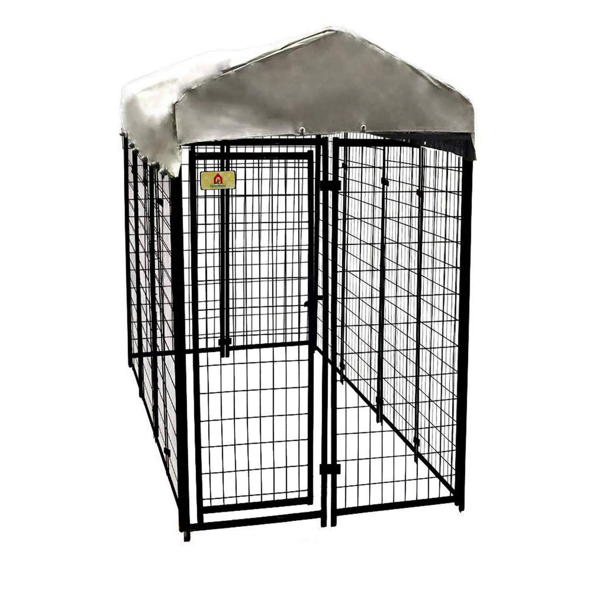 Ensemble de chenil en grillage soudé destiné à chien (1,2 m x 2,4 m x 1,8 m)