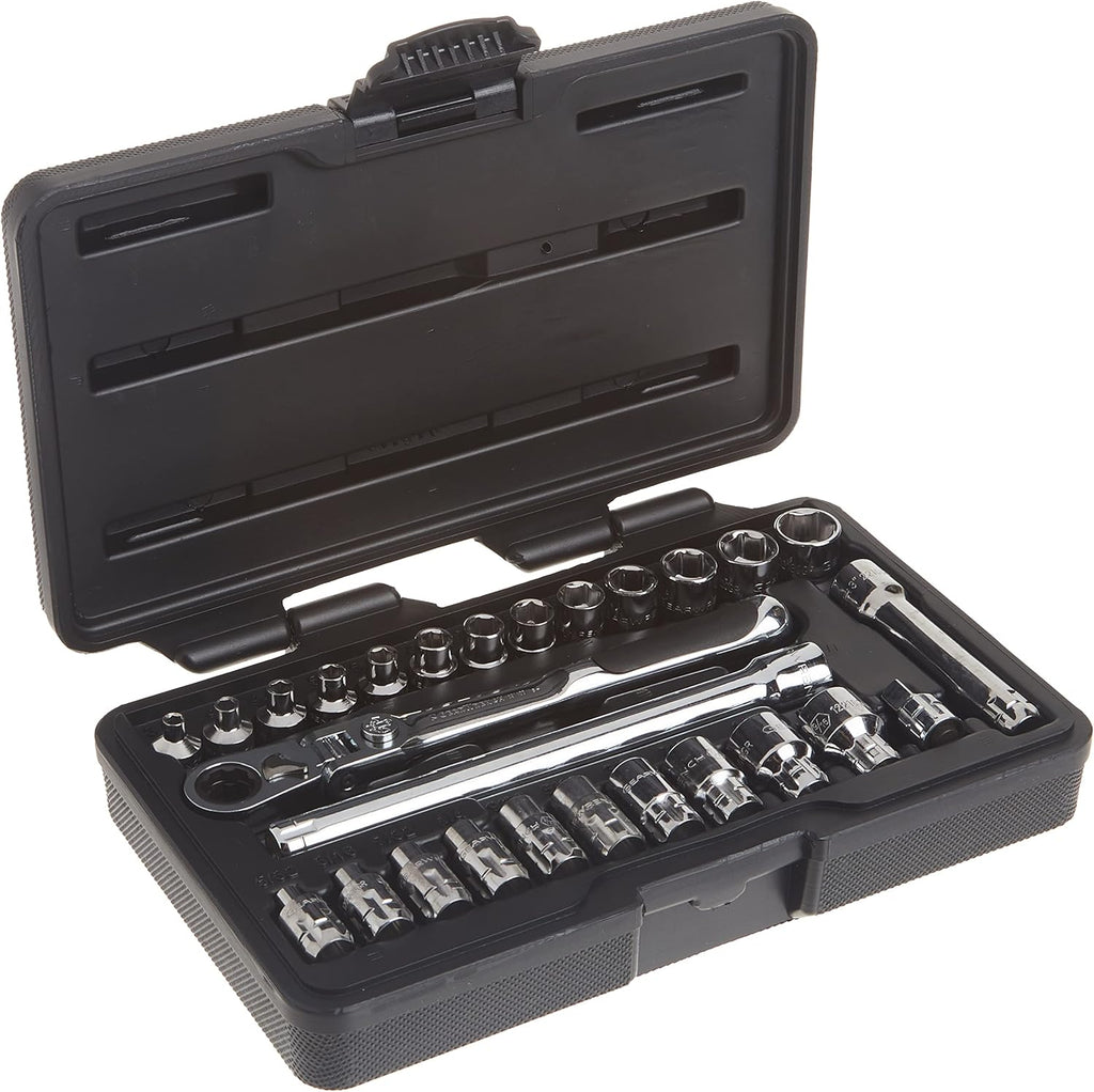 Ensemble d'équipements de mécanicien GEARWRENCH 27 pièces, entraînement 1/4", 6 pans, passage traversant, standard SAE/métrique - 891427