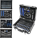 Coffret d'outils Prostormer pour mécanicien, kit d'outils universel de 240 pièces pour la réparation automobile et domestique, avec coffret à outils robuste en aluminium.
