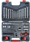 Ensemble d'équipements de mécanicien Crescent 128 pièces, entraînement 3/8", 12 pans, standard SAE/métrique - CTK128C