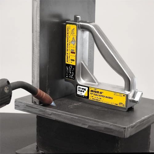 Équerre magnétique pour fabrication à double interrupteur Adjust-O 90° de Strong Hand Tools, interrupteurs marche/arrêt, force de traction maximale : 54 kg, dimensions : 15,2 cm x 15,2 cm x 3,8 cm, MS2-80