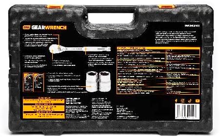 Ensemble d'équipements à main GEARWRENCH 185 pièces destiné à mécanicien - Entraînements 1/4", 3/8" et 1/2" | 90 dents | Système impérial et métrique | GW90MCBMTS