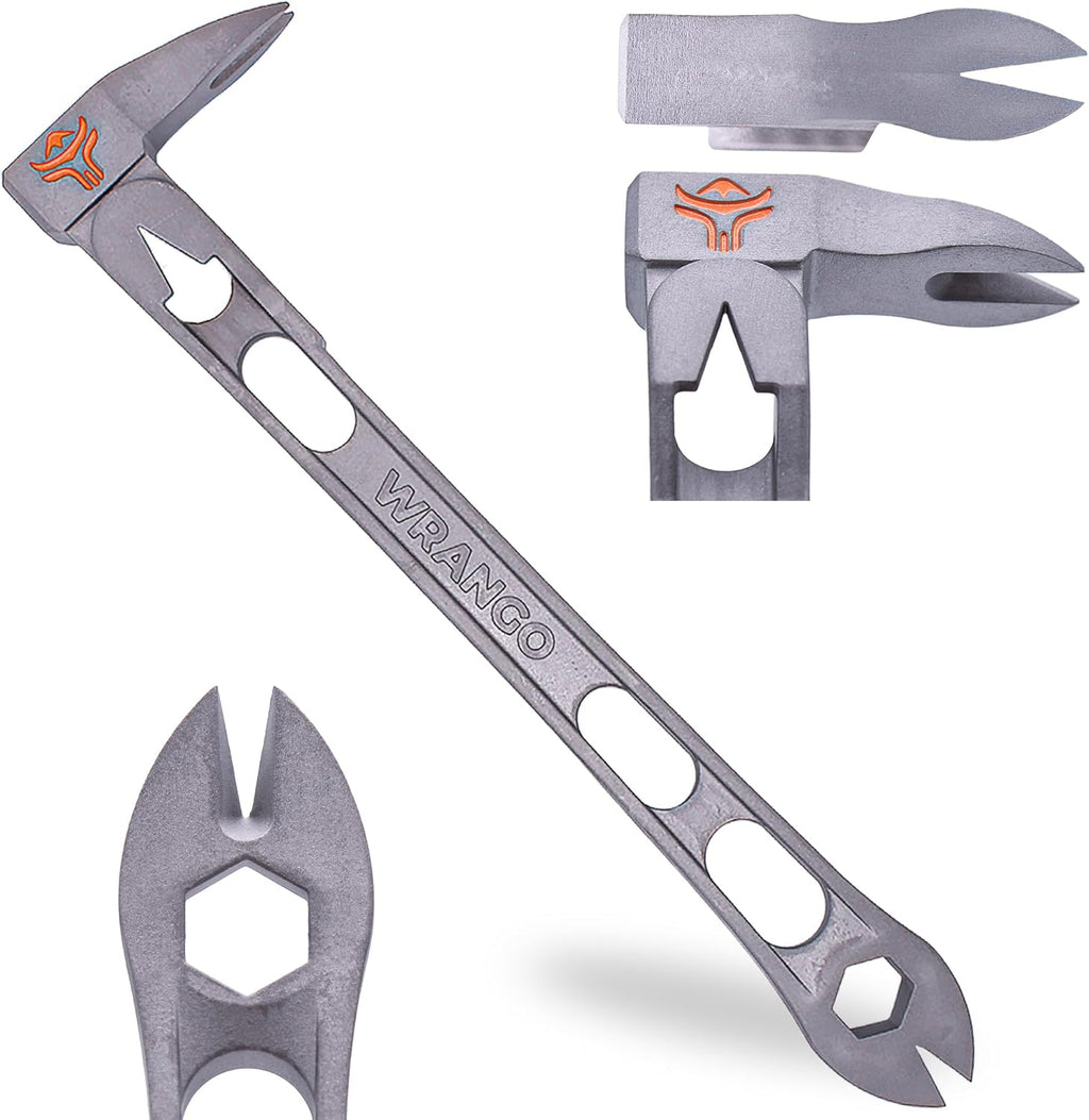 Dispositif Wrango Tools : arrache-clous en titane 9,5 pouces, levier en forme de patte de chat – 45 % plus léger que l’acier – arrache-clous latéral – extracteur de boulons de 13 mm – qualité pour usage professionnel – 5 % des bénéfices reversés...