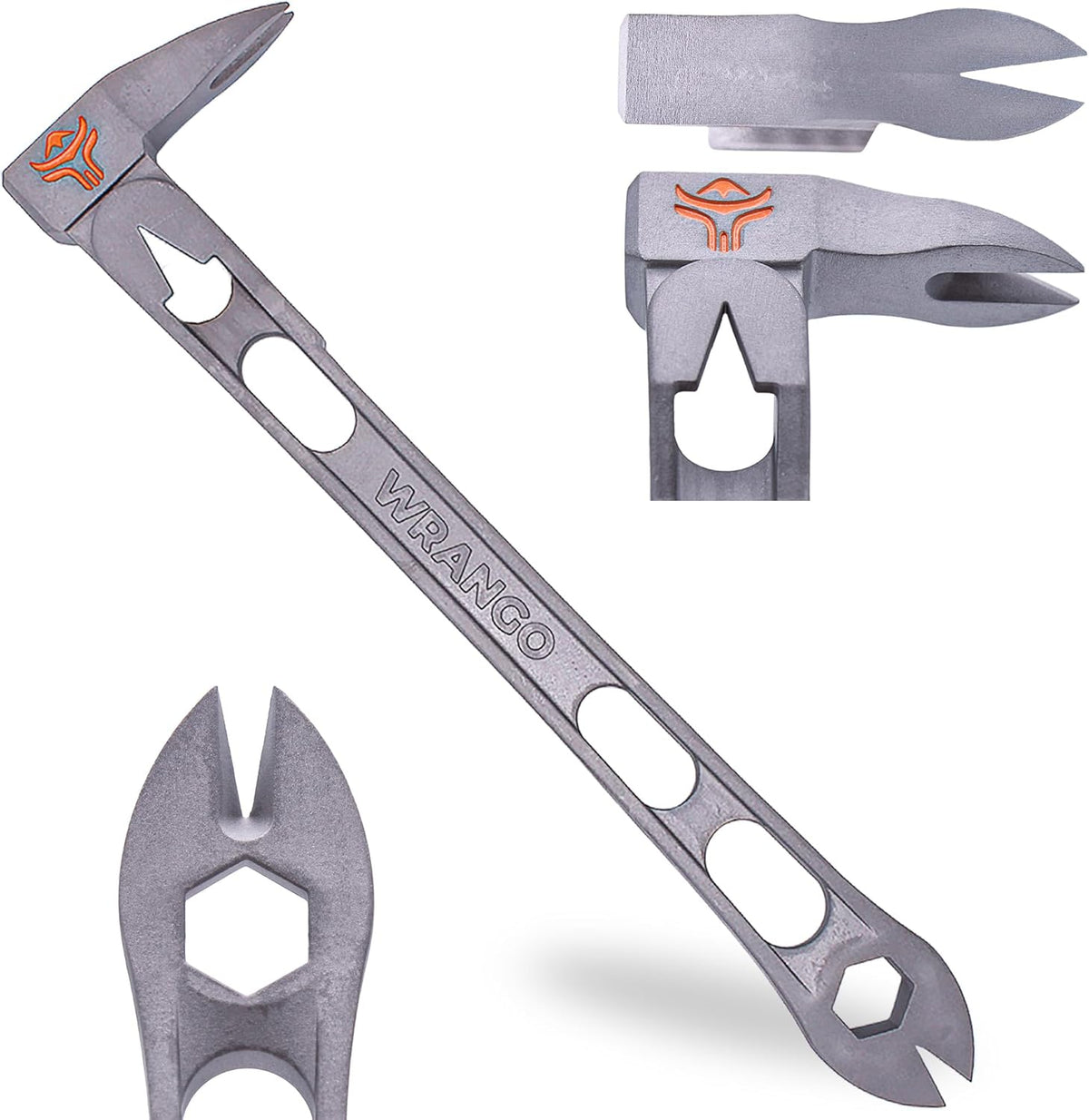 Dispositif Wrango Tools : arrache-clous en titane 9,5 pouces, levier en forme de patte de chat – 45 % plus léger que l’acier – arrache-clous latéral – extracteur de boulons de 13 mm – qualité pour usage professionnel – 5 % des bénéfices reversés...