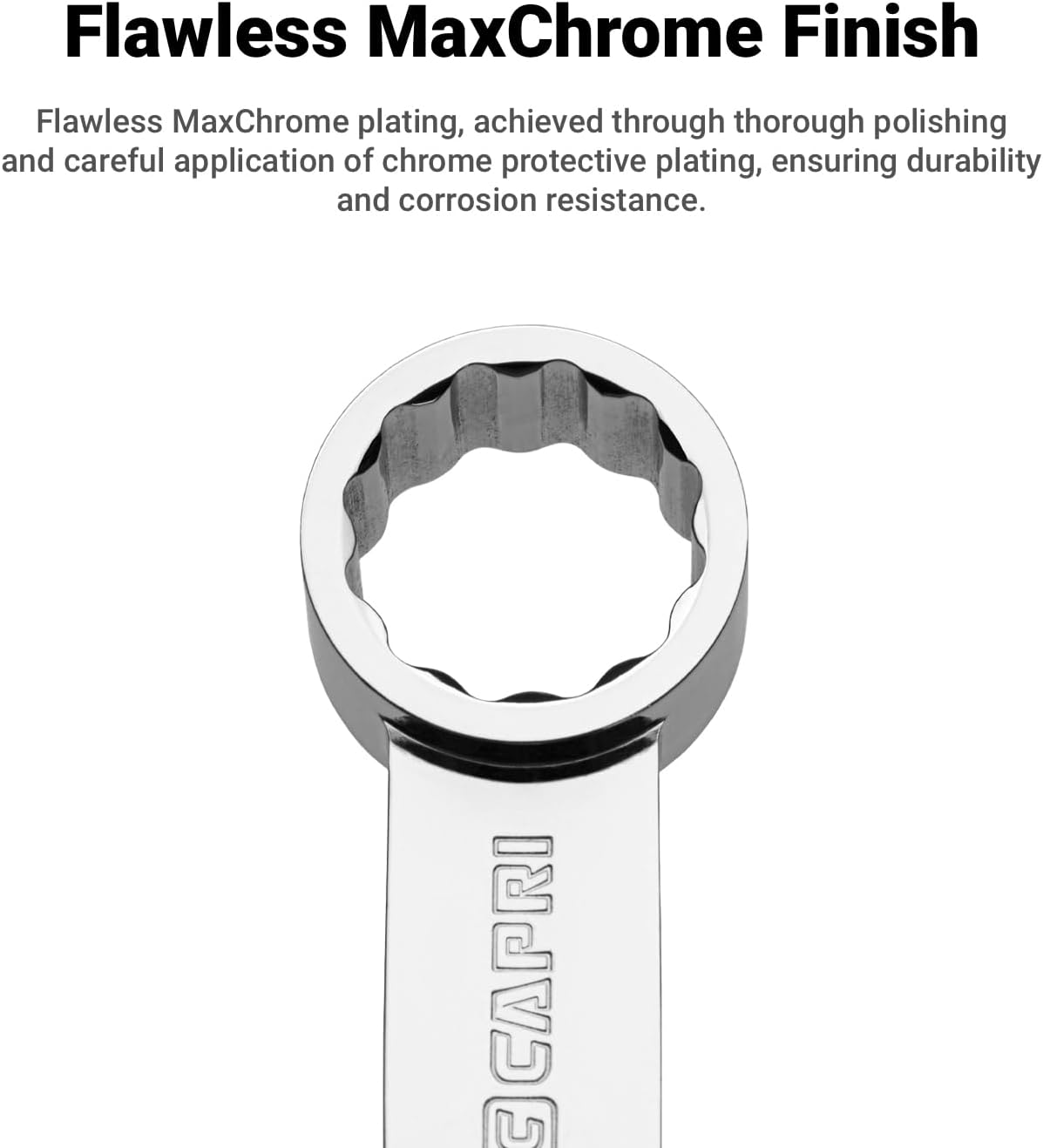 Jeu de 10 adaptateurs de couple Capri Tools 3/8 po, douille à 12 pans, 10 à 19 mm, métrique, doté de plateau de rangement.