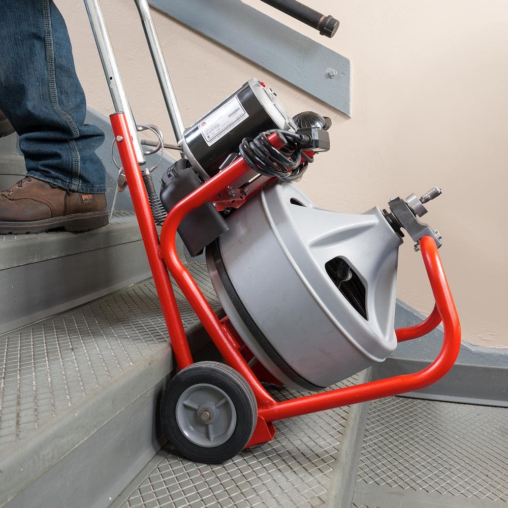 Déboucheur de canalisations K-400, machine à tambour 120 volts doté de câble C-32IW 3/8 po x 75 pi + ensemble d'équipements 4 pièces et gants 52363