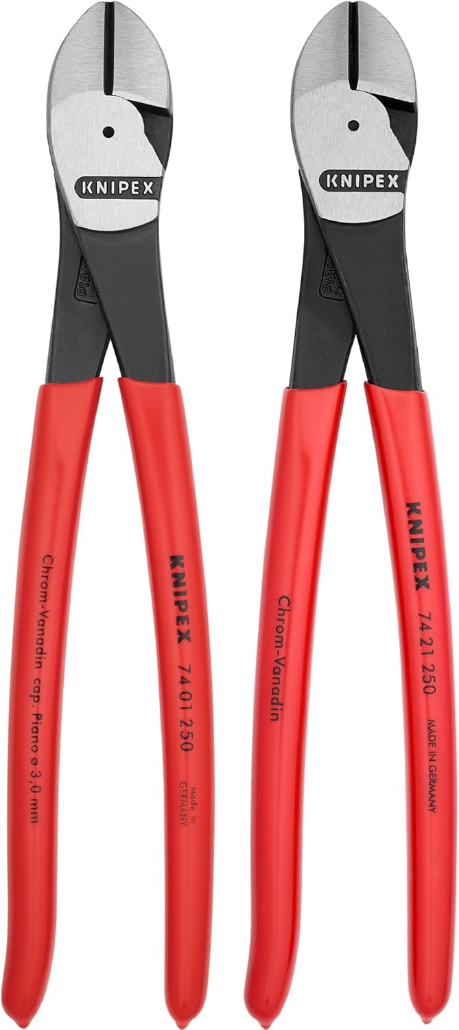 KNIPEX Tools 9K 00 80 129 US Jeu pour 2 fraises diagonales droites et coudées à fort effet de levier