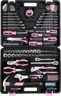 Ensemble d'équipements rose FASTPRO 225 pièces, ensemble d'équipements à main de mécanicien SAE et métriques doté de boîte à équipements, ensemble d'équipements de réparation destiné à la maison et l'automobile, idéal destiné à le bricolage...