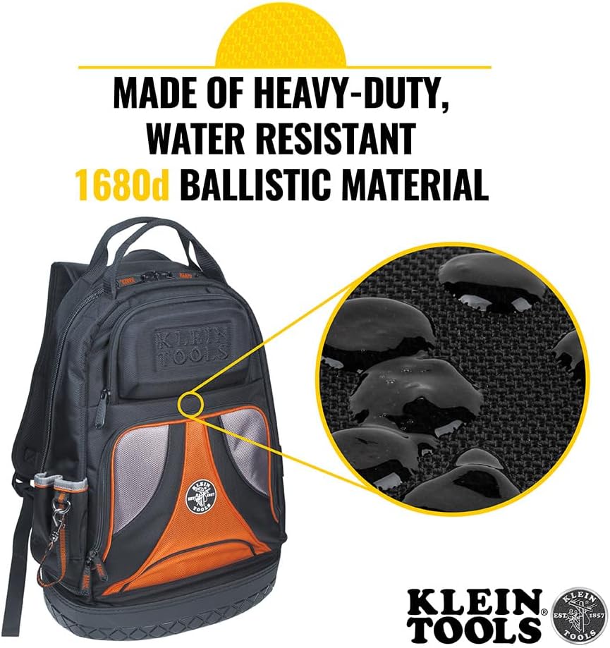 Kit sac à dos Klein Tools 80115 doté de sac à dos Tradesman Pro à 39 poches et couteau de poche d'électricien, 2 pièces