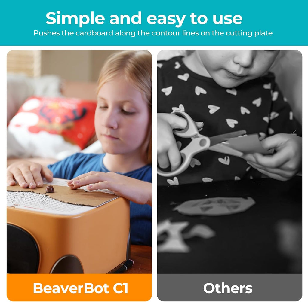 Ensemble de bricolage STEM BEAVERBOT destiné à enfants, doté de découpeur en carton, à partir de 3 ans.