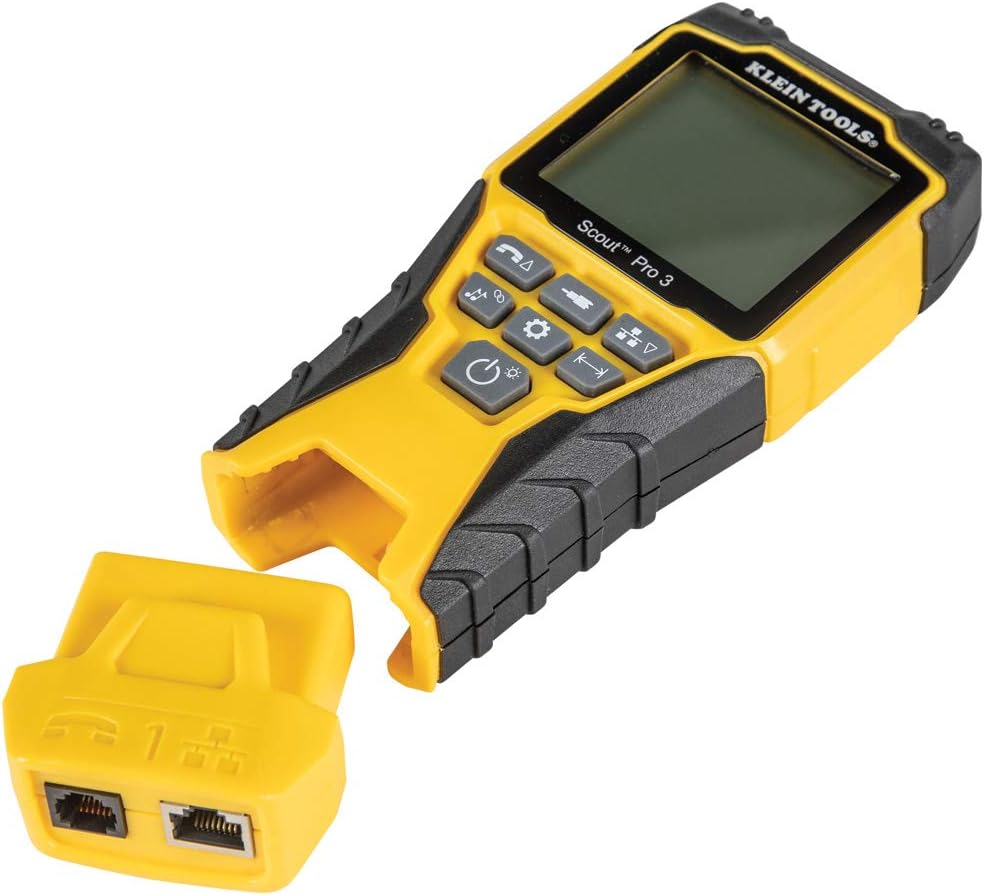 Ensemble de testeur de câbles Klein Tools VDV501-851 doté de Scout Pro 3 destiné à câbles Ethernet/données, coaxiaux/vidéo et téléphoniques, 5 télécommandes de localisation