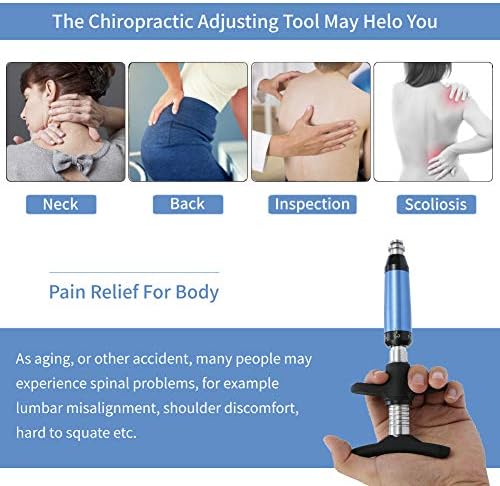 Dispositif de correction vertébrale chiropratique manuel à 6 niveaux, pistolet de correction vertébrale chiropratique manuel, masseur de colonne cervicale à 4 têtes destiné à ajuster la force de la vertèbre et soulager les douleurs articulaires.