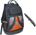 Kit sac à dos Klein Tools 80115 doté de sac à dos Tradesman Pro à 39 poches et couteau de poche d'électricien, 2 pièces