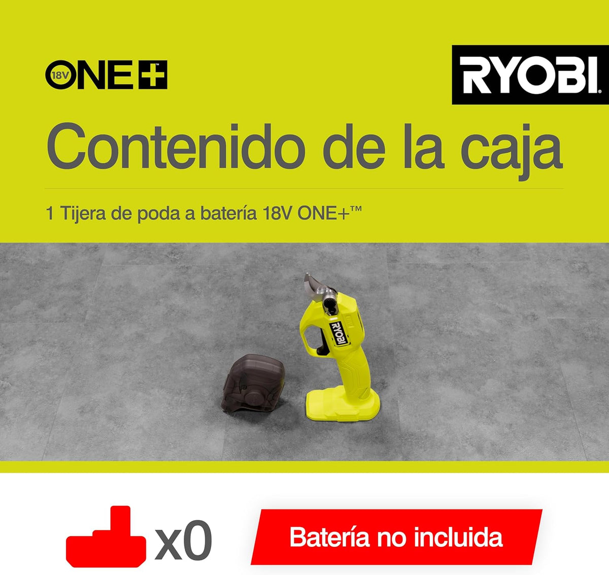 Sécateur sans fil Ryobi RY18SCA-0 18V ONE+ (outil seul), noir – sélection pratique
