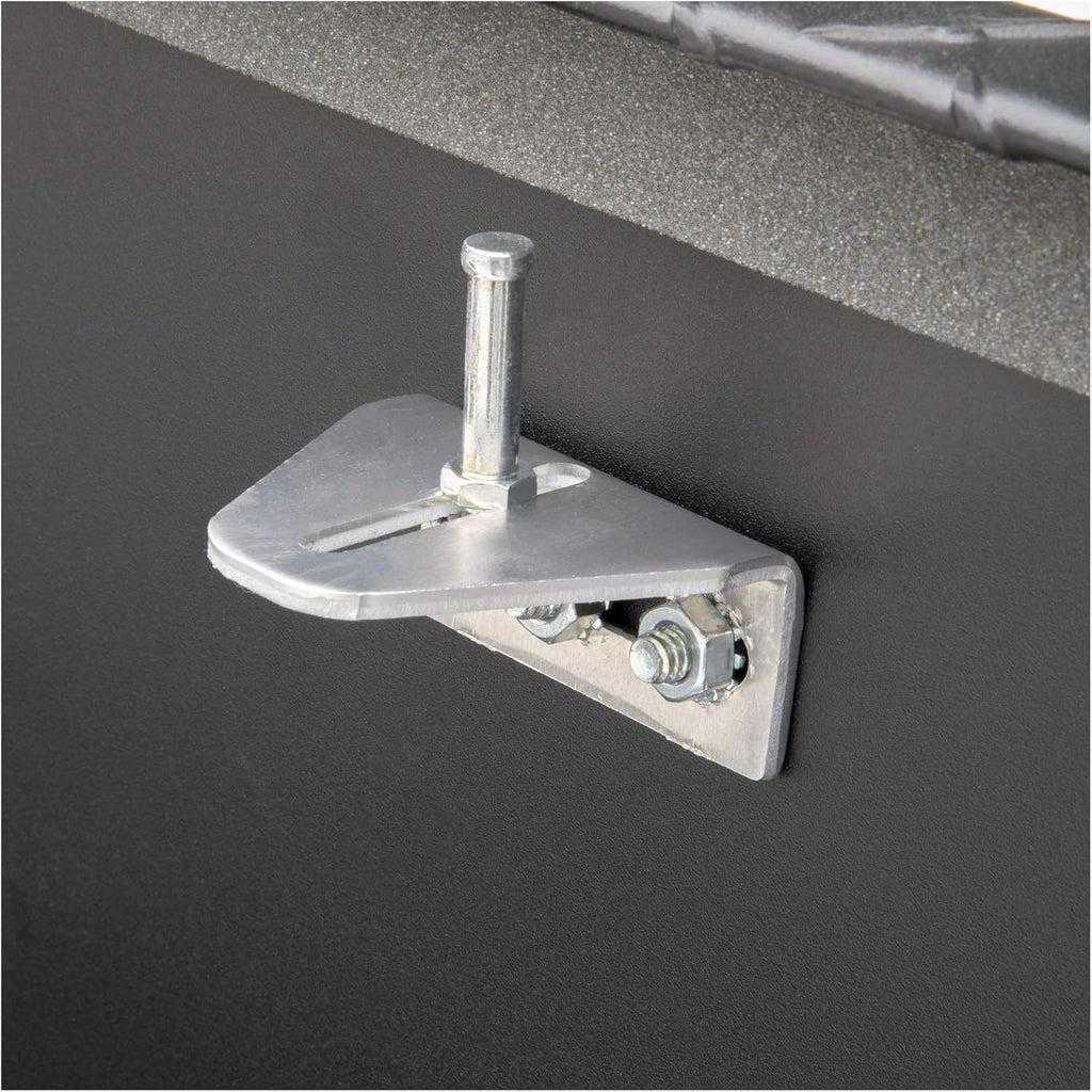 Coffre à outils pratiques pour camion UWS EC10603 72 pouces en aluminium à paroi épaisse noir mat, profil bas et couvercle RigidCore