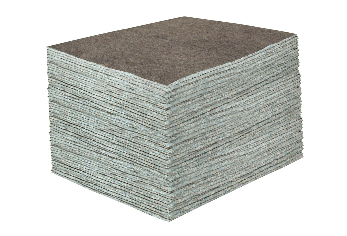 Sellars 23200 ToolBox DuraSoak Fiber Coussin absorbant à usage général moyen, capacité d'absorption pour 30,3 gallons, 19 pouces de longueur x 15 pouces de largeur, gris (boîte de 100)