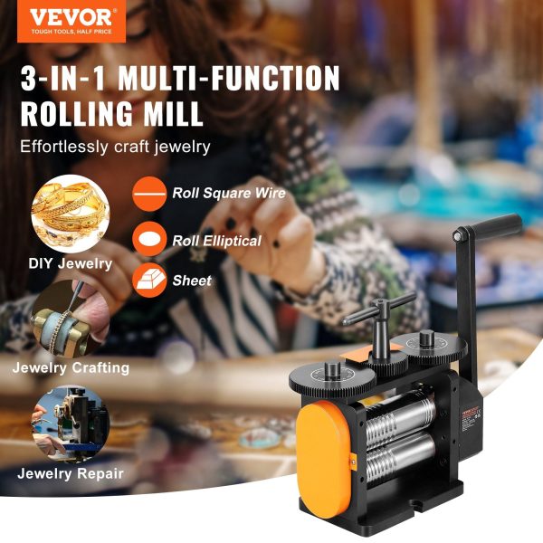 Laminoir Vevor, machine à bijoux 3 en 1 multifonction, largeur max. 57 mm, neuf – sélection pratique