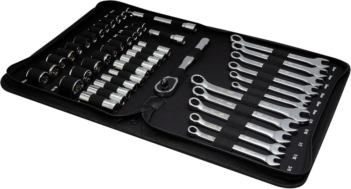 Ensemble d'équipements destiné à mécaniciens mobiles CRAFTSMAN, entraînement 3/8 pouce, cliquet 72 dents, 47 pièces (CMMT12119)