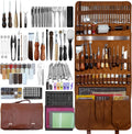 ensemble d'équipements de travail du cuir Runfider 588 pièces, idéal destiné à les débutants. Comprend des équipements de sculpture, de découpe, de poinçonnage, de couture et d'estampage. Parfait destiné à le bricolage et les loisirs créatifs.