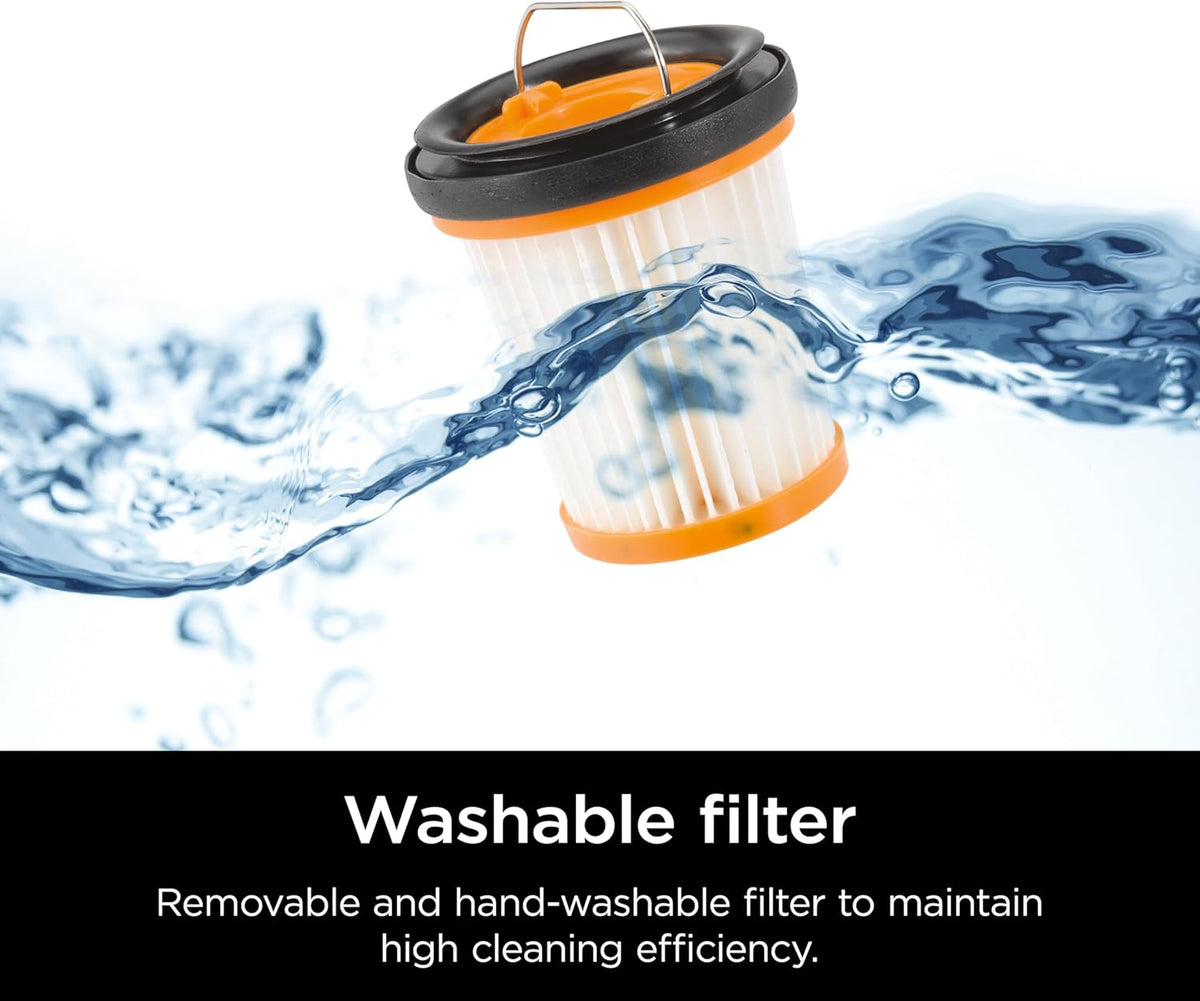 Aspirateur à main sans fil Shark WANDVAC, léger, polyvalent et portable (635 g), aspiration puissante, station de charge, vidage en une seule touche, nouveaux accessoires Furfins et suceur plat destiné à animaux et maison, gris, WV201WH