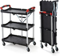 Chariot pour service pliable et escamotable Olympia Tools 410-007 Pack-N-Roll, capacité de 68 kg (150 lb), noir/rouge