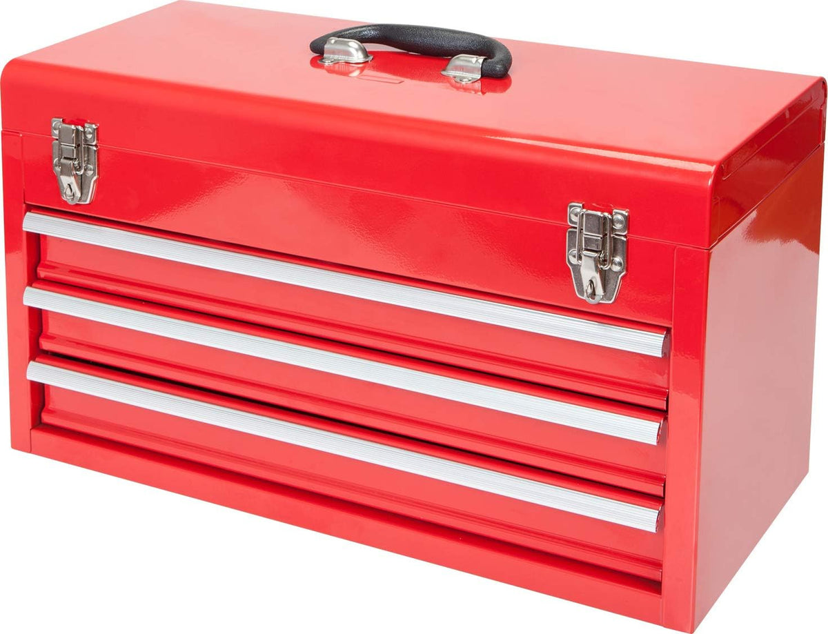 Coffret à outils portable BIG RED ANTBD133-XB Torin 20.5 à 3 tiroirs en acier avec fermeture à loquet métallique, rouge