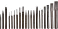 Ensemble pour 20 poinçons et burins professionnels Mayhew Tools 61020, noir