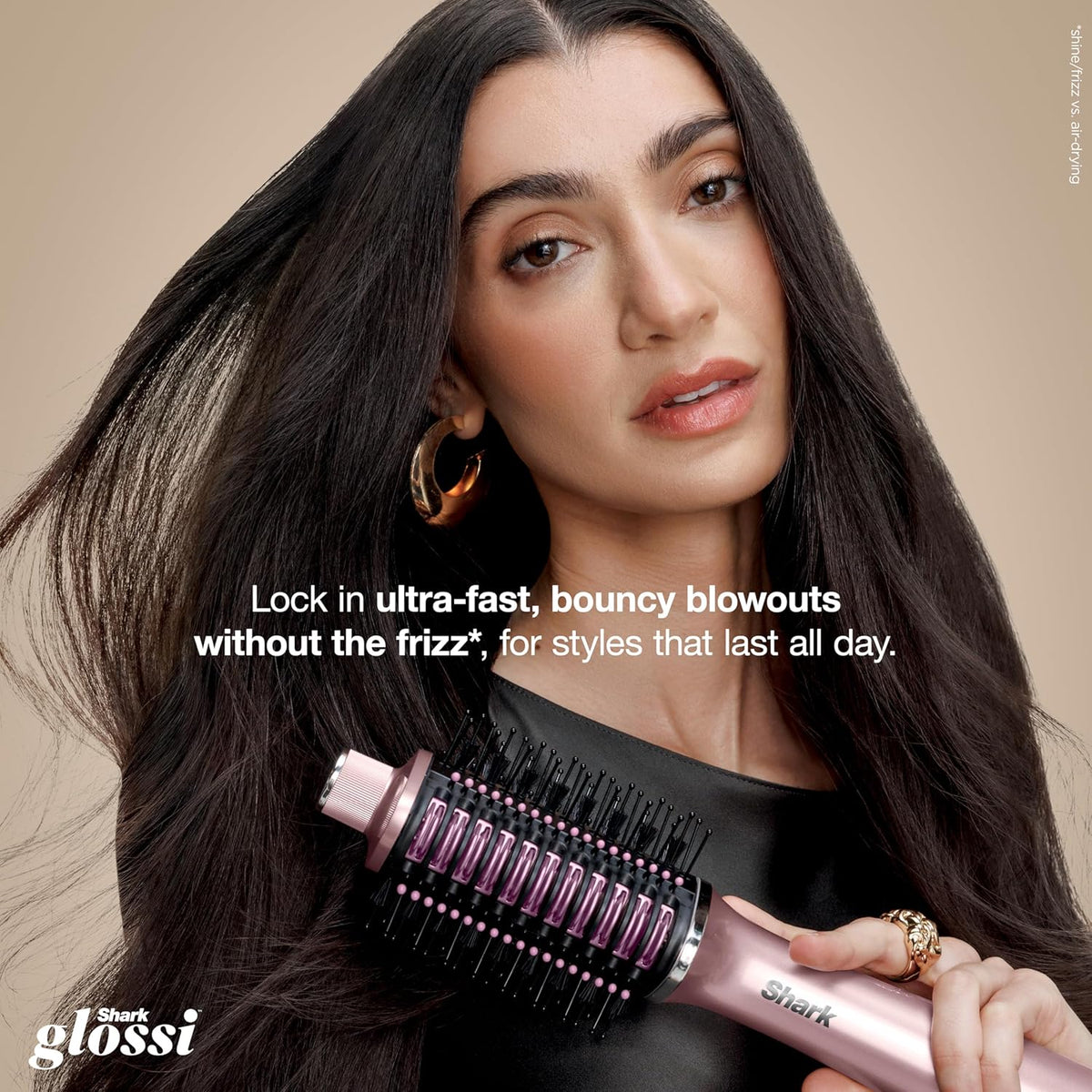 Lisseur et fer à lisser Shark Glossi 2-en-1 | Brushing ultra-rapide et ultra-brillant à domicile | Revêtement céramique à température contrôlée, convient aux cheveux bouclés, frisés et colorés | Litchi | HT302PK – sélection pratique