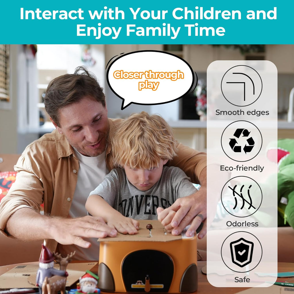 Ensemble de bricolage STEM BEAVERBOT destiné à enfants, doté de découpeur en carton, à partir de 3 ans.