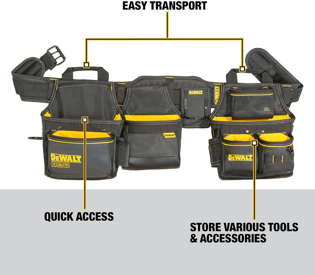 Ceinture porte-équipements DEWALT, résistante, ceinture pour usage professionnel à 26 poches (DWST540601)