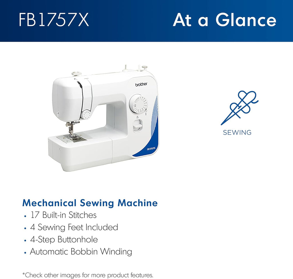 Machine à coudre mécanique Brother FB1757X – sélection pratique