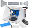 Ensemble de cabine de peinture à verrouillage automatique doté de éclairage LED et système de filtration destiné à maquettes, loisirs créatifs et plus encore