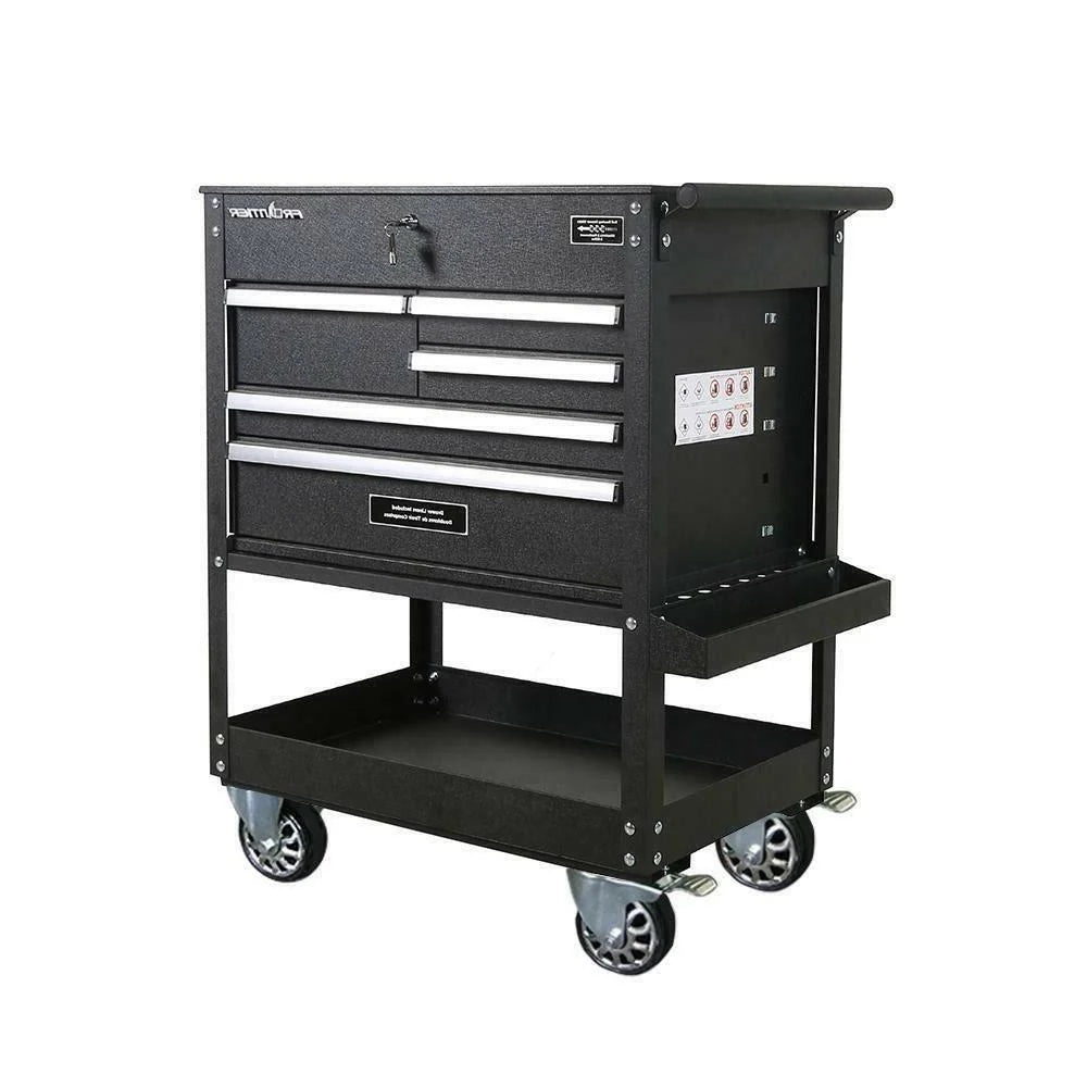 Chariot utilitaire à équipements à 5 tiroirs de 83,2 cm (32,75 po) noir